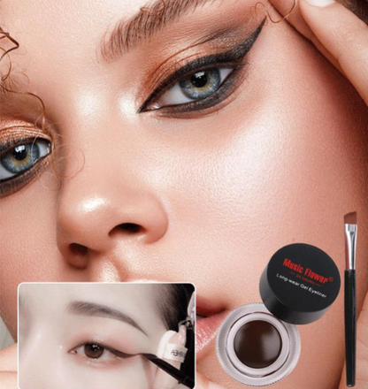 Langanhaltender Gel-Eyeliner mit Präzisionspinsel | Für tägliches und dramatisches Augen-Make-up