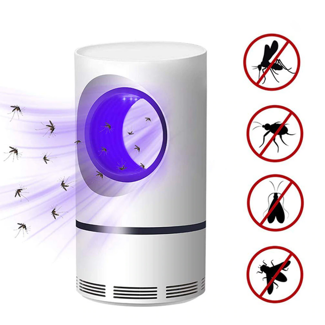 Zelara – Geräuschloser USB-Mückenfalle | Ohne Chemikalien, UV 365nm, Innen/Außen-Insektenabwehr