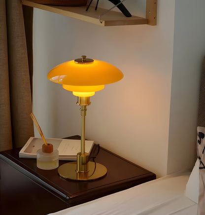 NordiGlow LED Tischlampe – Elegantes Glasdesign im nordischen Stil, dimmbare Beleuchtung für Arbeitszimmer, Wohnzimmer oder Schlafzimmer
