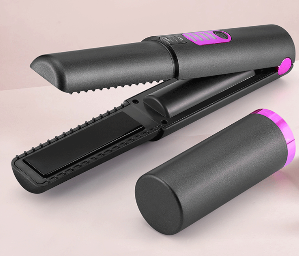 Tragbarer Kabelloser Haarglätter und Lockenstab