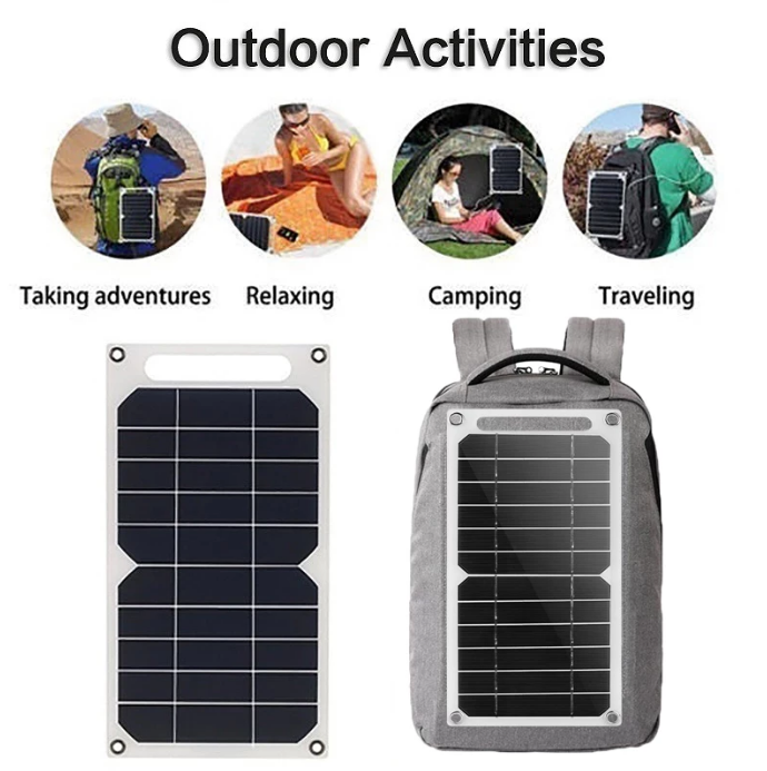 Wasserdicht tragbares Solarpanel 5V USB Outdoor-Solar-Ladeplatte für Camping