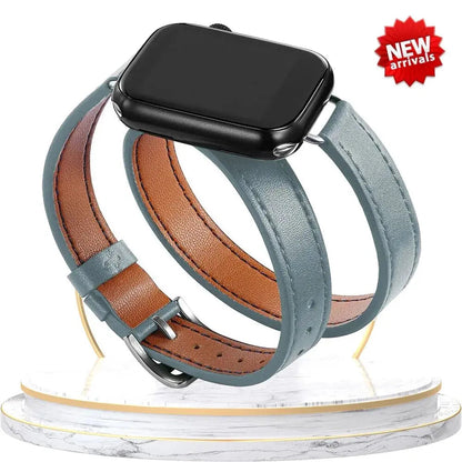 LuxeLeather Wrap-Armband für Apple Watch Series 9 &amp; Ultra 2