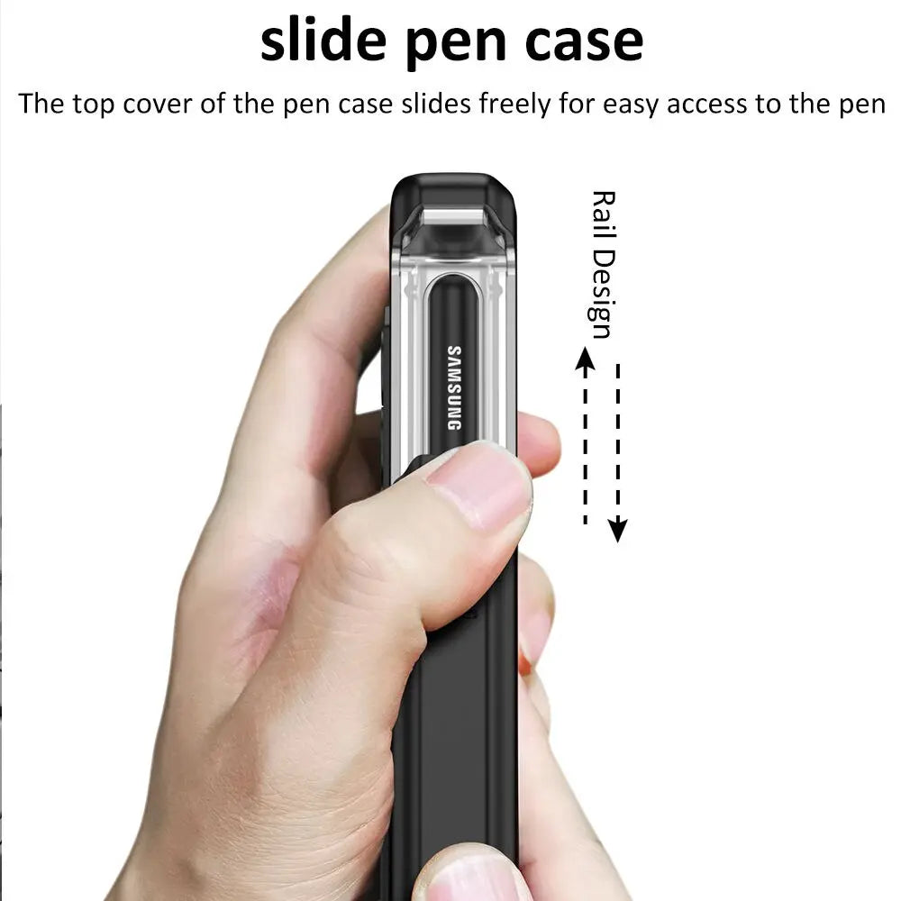 Zelara Magnetische Faltbare Armor Slide Pen Hülle für Samsung Galaxy Z Fold 4