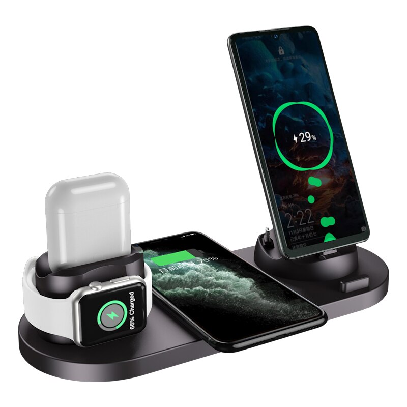 7-in-1 Ladestation Schnelle Kabellose Ladegerät | Schnellladestation Apple iPhone, Watch, AirPods, Samsung, Android Schnellladegerät Charging Station