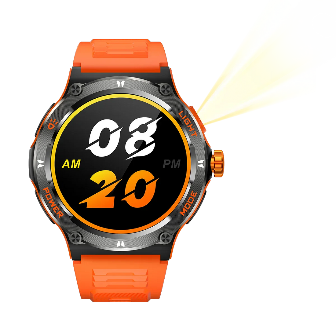 Zelara Outdoor Rugged 3ATM Wasserfest Smartwatch Fitness Tracker Mit Kompass Taschenlampe