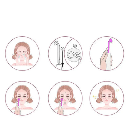 4-in-1 Tragbares Hochfrequenz-Elektrotherapie-Schönheitsgerät