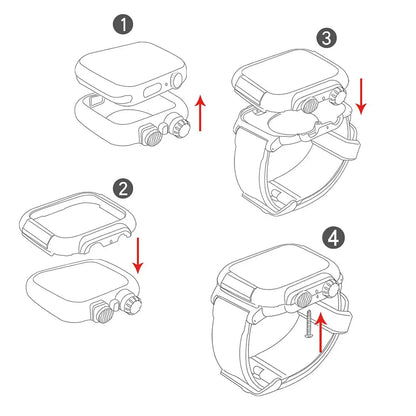 Zelara Militärtaugliche wasserdichte Armband-/Gehäusekombination für die Apple Watch