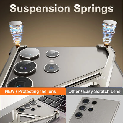 Neue Luxus Ultra Slim Rahmlose Schutzhülle Bumper Mit Kickstand Für Samsung Galaxy S24 Ultra