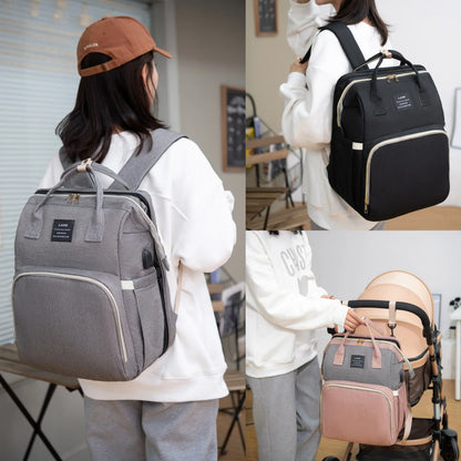 Zelara - 2in1 Baby Rucksack mit integriertem Wickelbett wählen