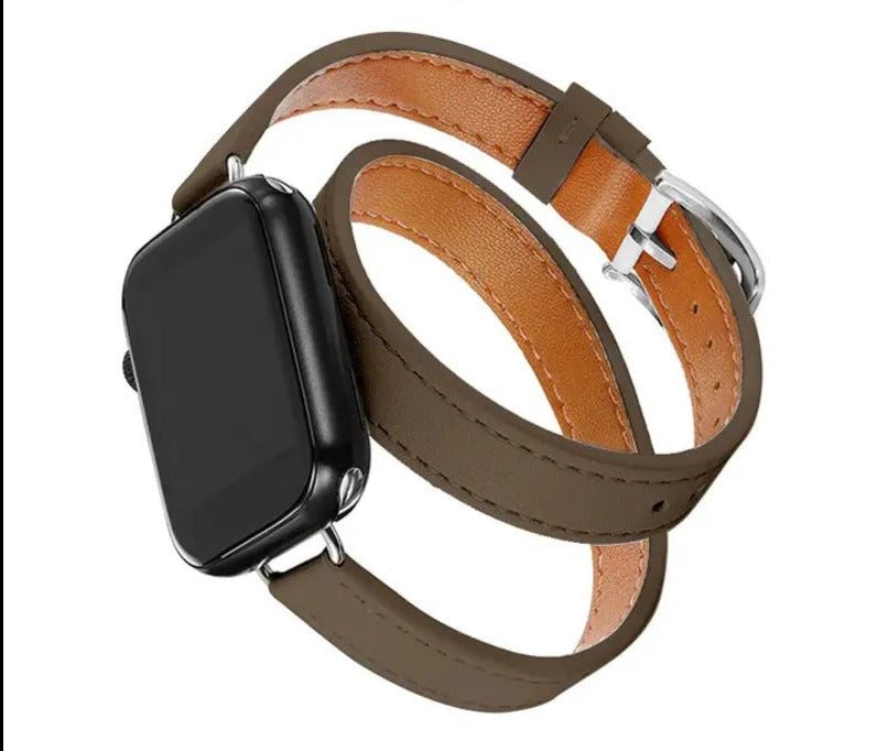 LuxeLeather Wrap-Armband für Apple Watch Series 9 &amp; Ultra 2