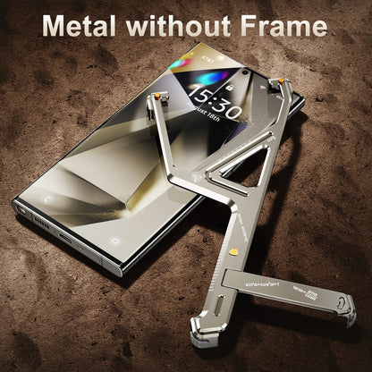 Neue Luxus Ultra Slim Rahmlose Schutzhülle Bumper Mit Kickstand Für Samsung Galaxy S24 Ultra