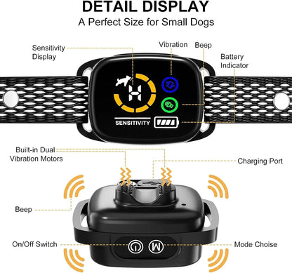SmartSafe No-Bark Halsband für kleine Hunde | Anti-Bell wiederaufladbar
