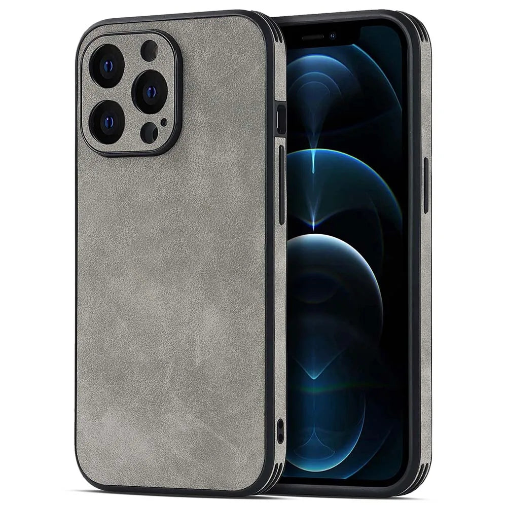 Echtes PU-Leder Farbhülle für iPhone