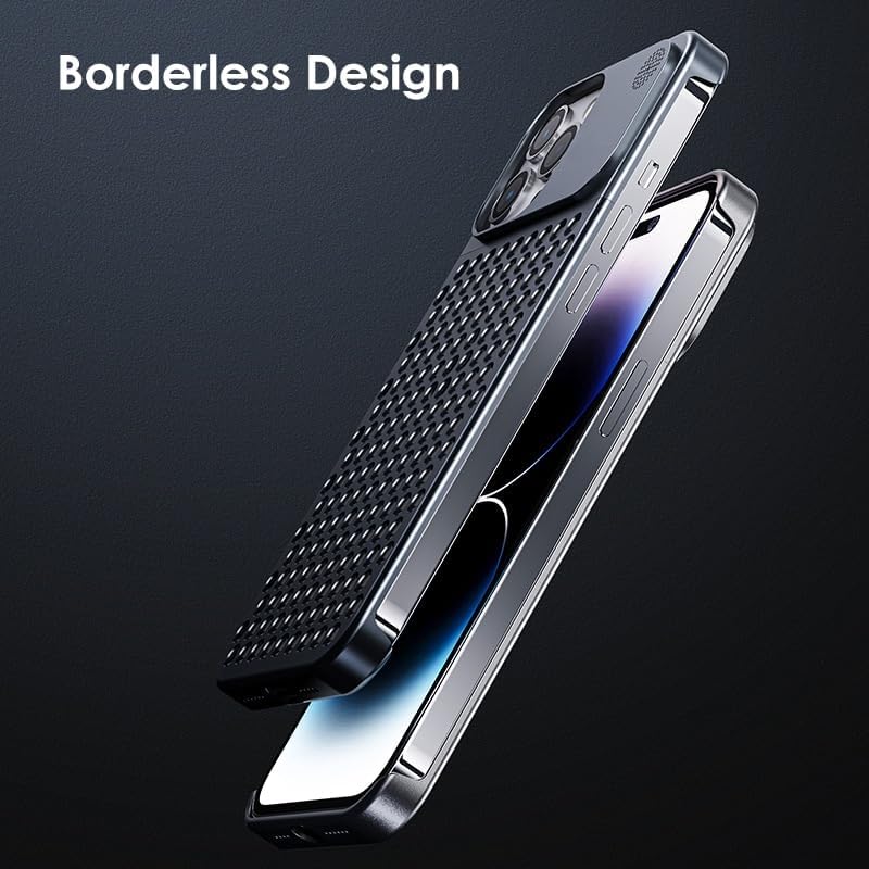 Aluminiumlegierungs-Aromatherapie-Handyhülle für iPhone 14 13 12 Pro Max 15 Plus