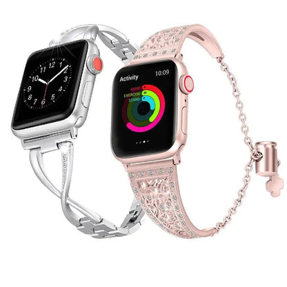 Damen-Armbandpaar aus der Crystal Collection für die Apple Watch