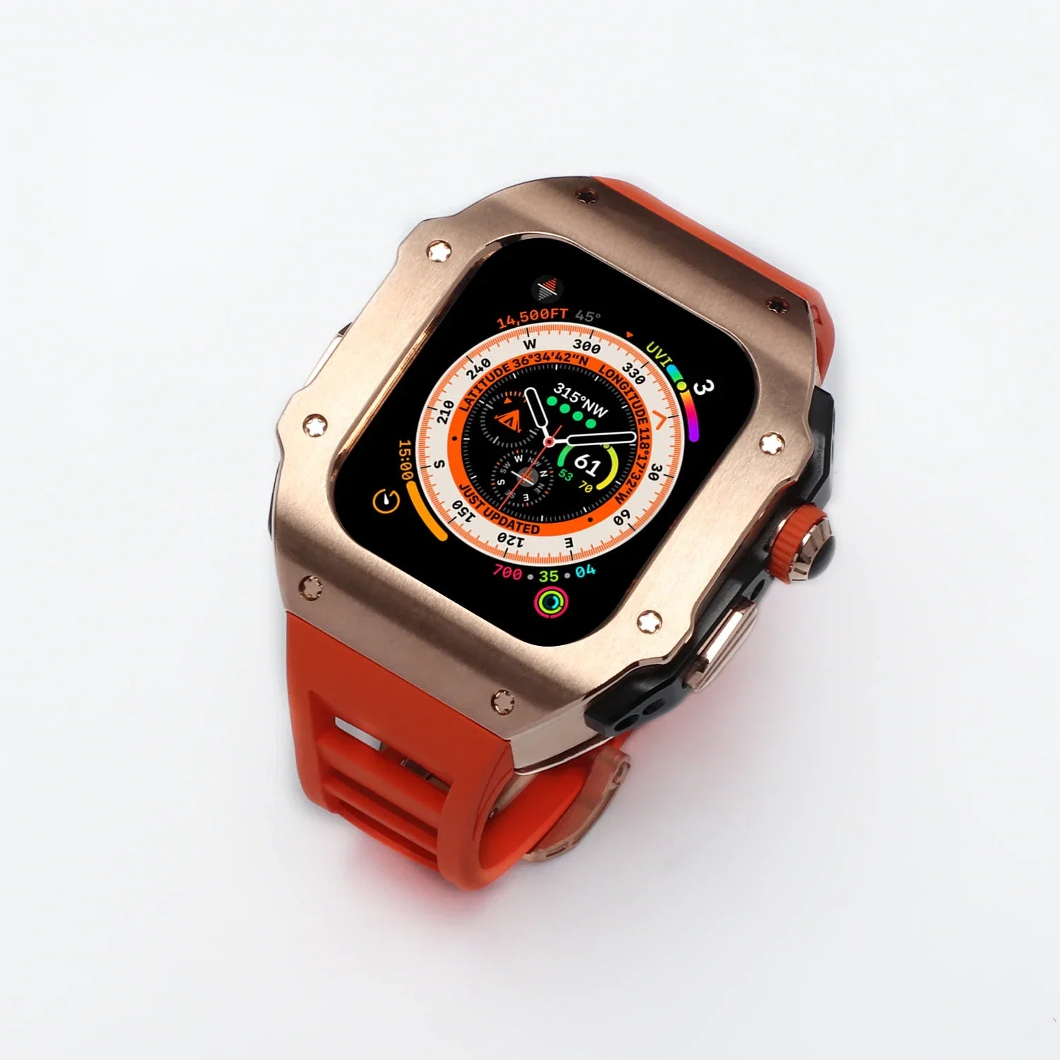 Luxuriöse Apple Watch-Gehäuse aus Edelstahl für die Apple Watch Ultra und Ultra 2