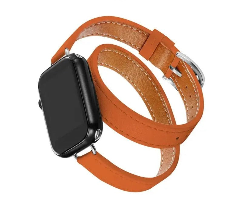 LuxeLeather Wrap-Armband für Apple Watch Series 9 &amp; Ultra 2