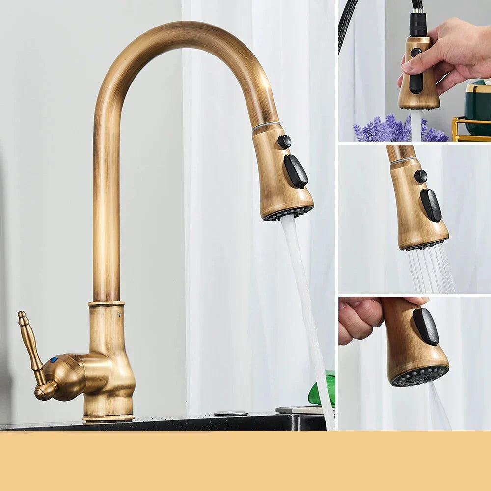 VintageTap – Küchenarmatur aus antikem Messing