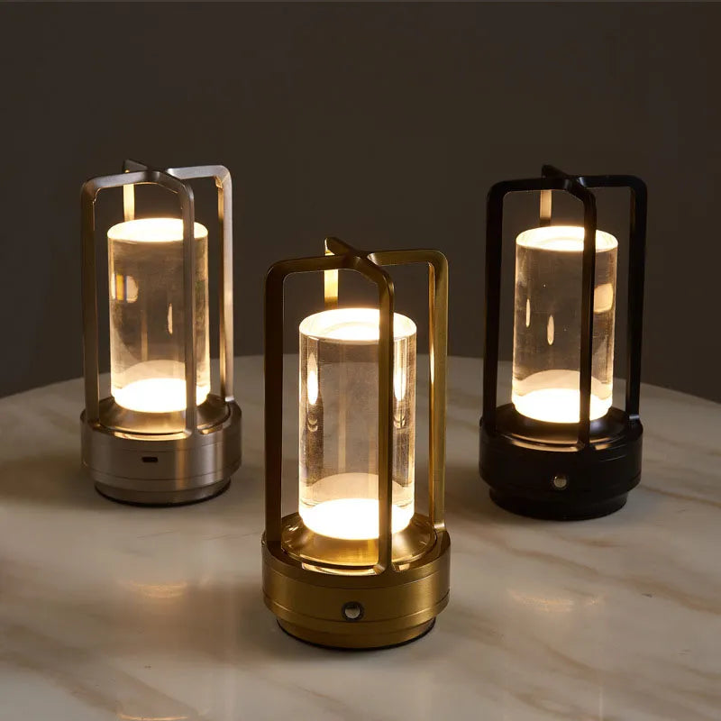 Moderne kabellose nordische Tisch- und Nachttischlampe mit Touch-Steuerung – Elegantes wiederaufladbares LED-Licht für die Wohnkultur, Wohnzimmer und moderne Schlafzimmer -