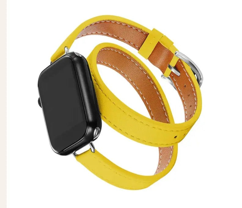 LuxeLeather Wrap-Armband für Apple Watch Series 9 &amp; Ultra 2