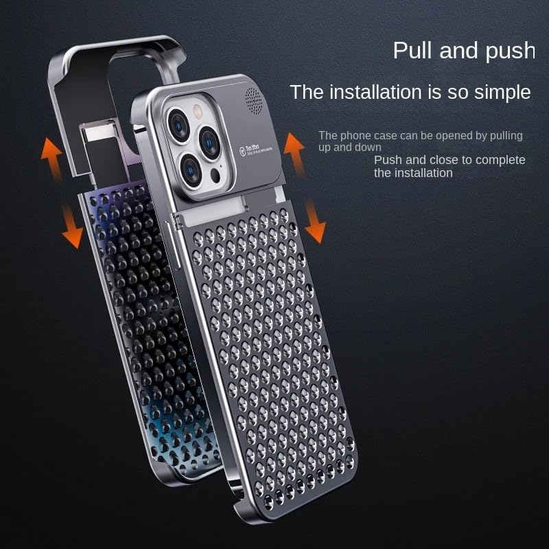 Aluminiumlegierungs-Aromatherapie-Handyhülle für iPhone 14 13 12 Pro Max 15 Plus
