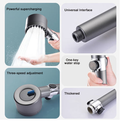 PowerFlow™ Hochdruck-Duschkopf | Mächtiger Duschkopf für maximalen Wasserdruck