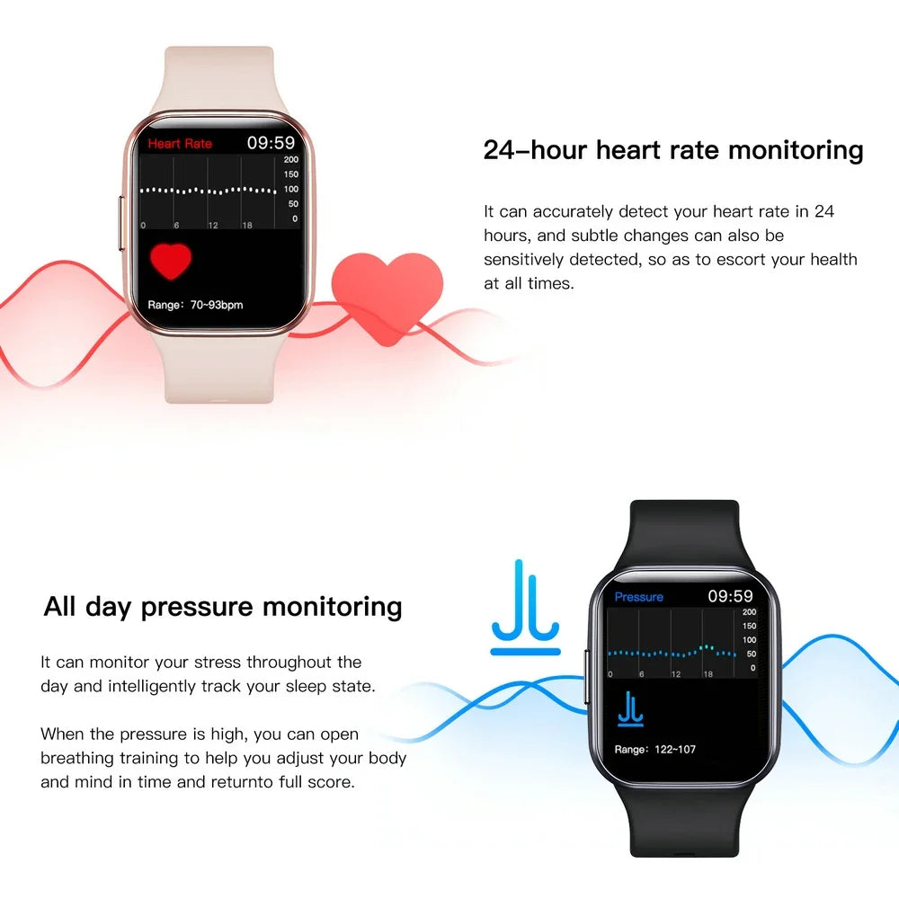 EFFEOKKI Gesundheits-Smartwatch für Frauen Mädchen Gesundheitsmonitor Herzfrequenz