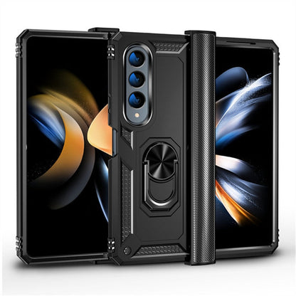 Zelara Magnetischer Rüstungsringhalter Kickstand Case für Samsung Galaxy Z Fold 4 Serie