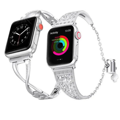 Damen-Armbandpaar aus der Crystal Collection für die Apple Watch