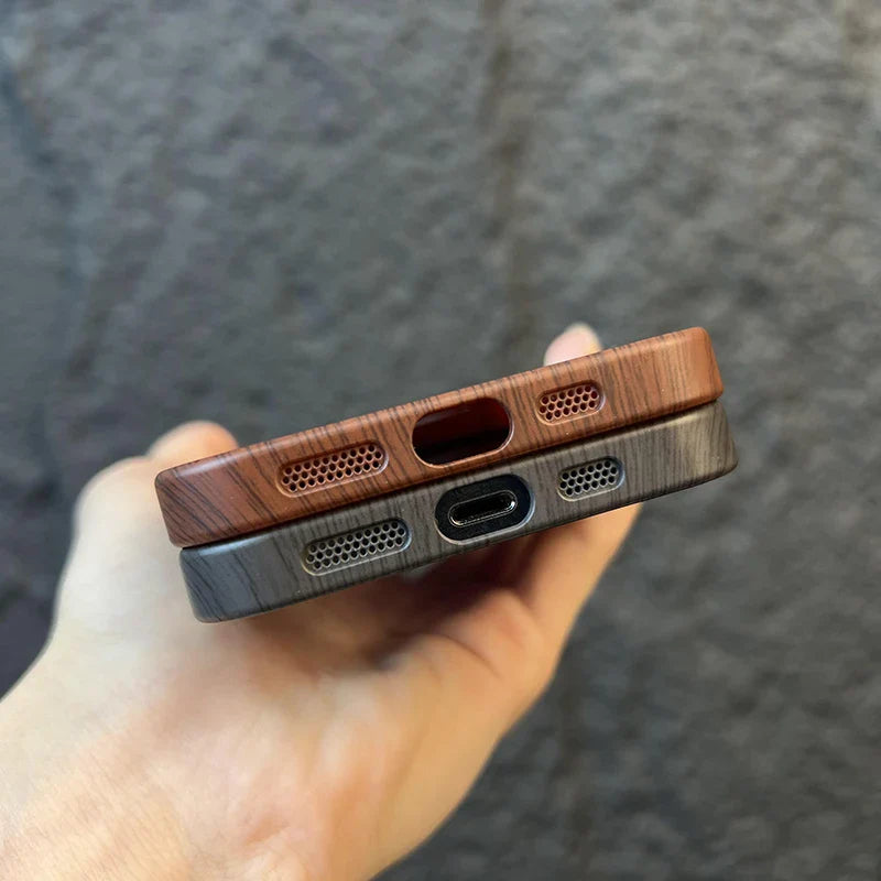 Magnetische Holzmaserung Magsafe Hülle