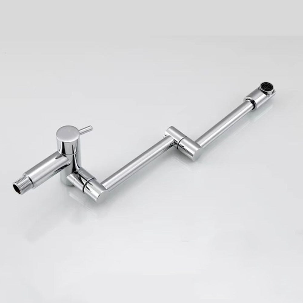 Wandmontierter klappbarer Chrom-Topfauffüller-Wasserhahn