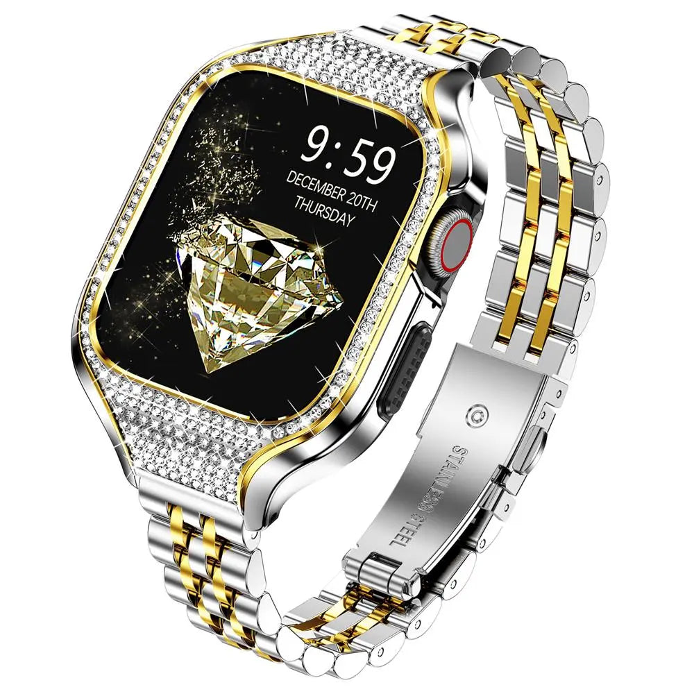 Diamond Steel Elite-Gehäuse und Edelstahlarmband für die Apple Watch