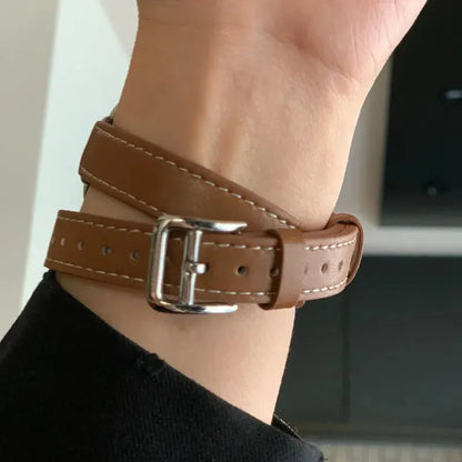 LuxeLeather Wrap-Armband für Apple Watch Series 9 &amp; Ultra 2