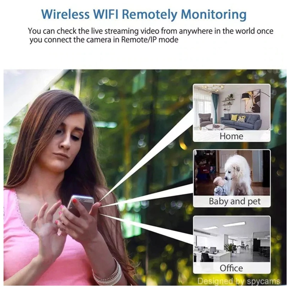 Hochauflösende Mini-Kamera mit WLAN und Nachtsicht