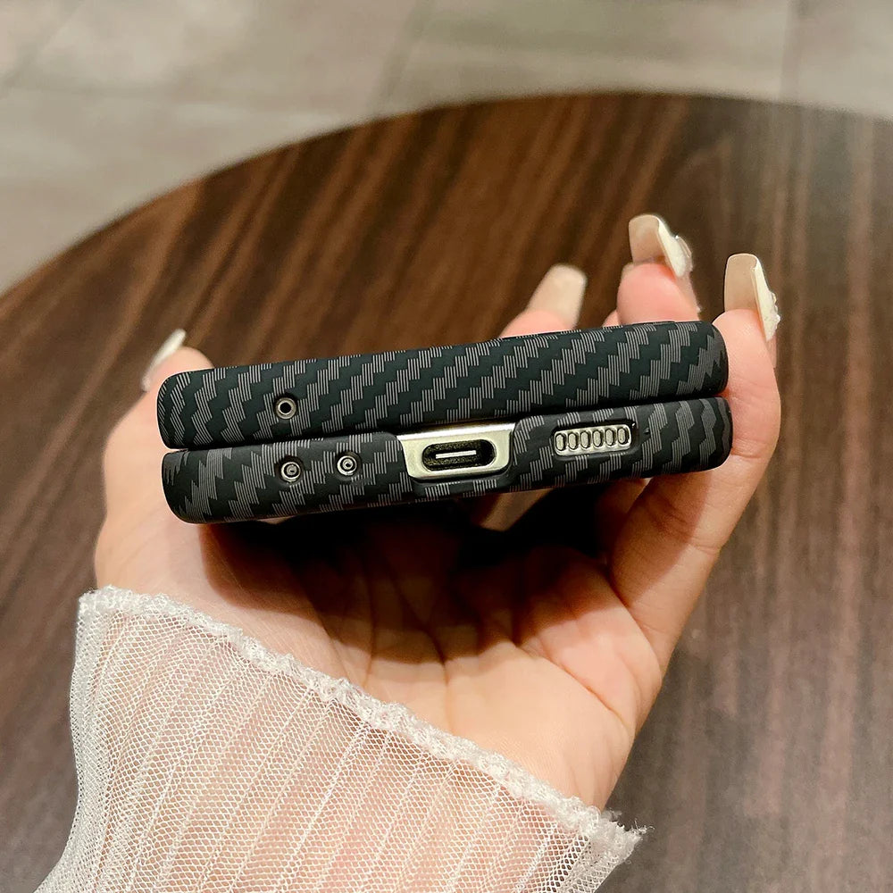 Carbon Fiber Samsung Z Flip Schlagfeste Schutzhülle