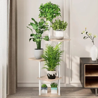 Indoor Metall Pflanzenständer: 5-Tier Ecke Blumenanzeige