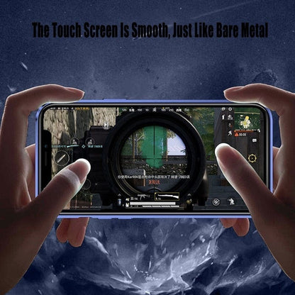 Doppelseitige Metall Hülle mit Objektivschutz für iPhone