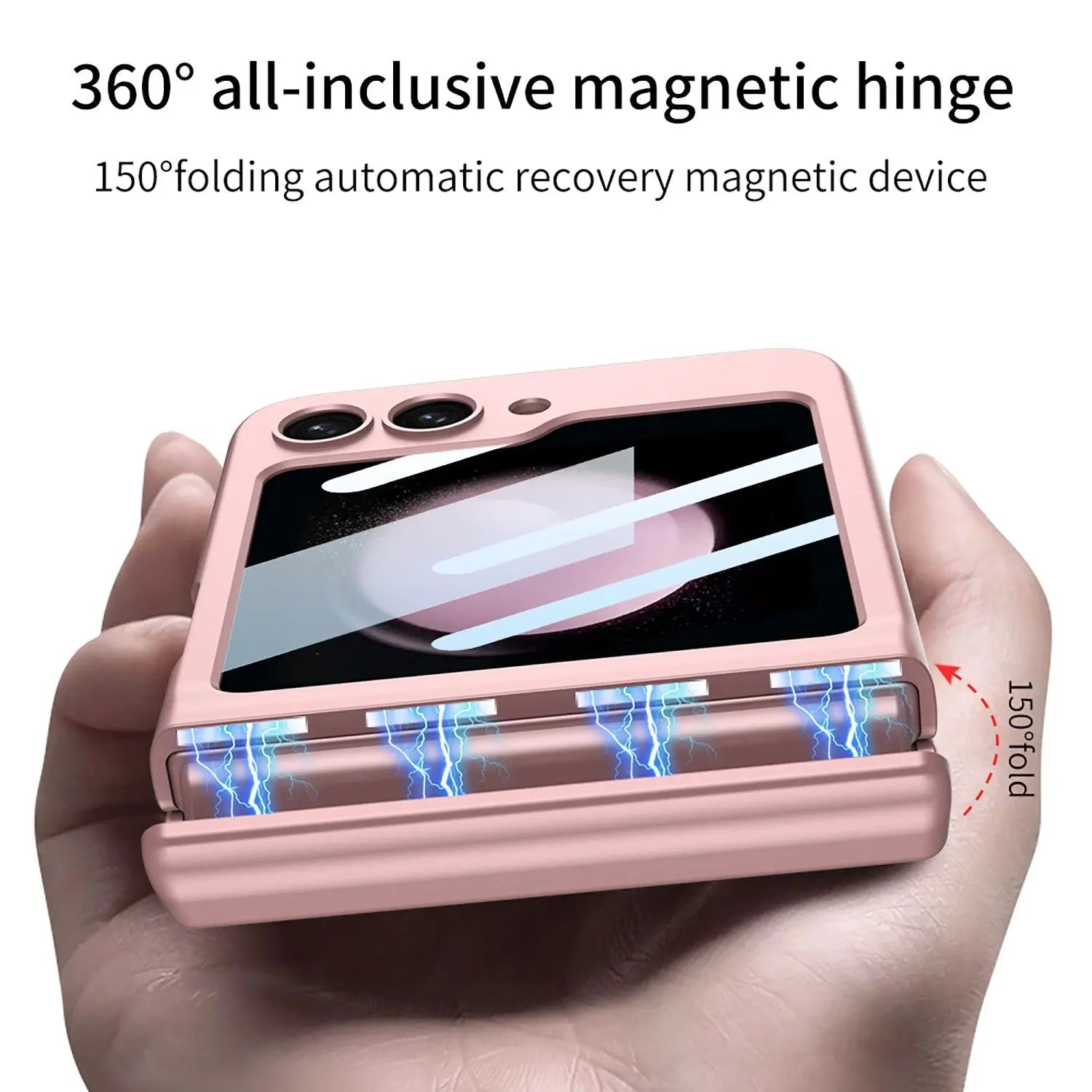 Zelara Schutzhülle mit magnetischem Scharnier, 360 Grad, für Samsung Galaxy Z Flip 5