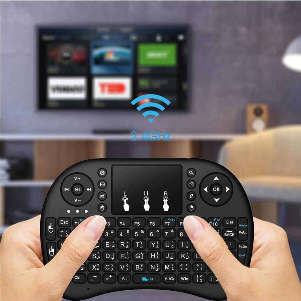 Zelara Mini Wireless Portable Tastatur Fernbedienung mit Hintergrundbeleuchtung für PC Android TV iPad