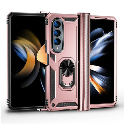 Zelara Magnetischer Rüstungsringhalter Kickstand Case für Samsung Galaxy Z Fold 4 Serie