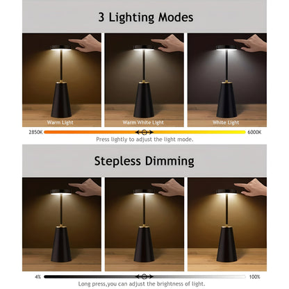 Sleek Lamp | Kabellose Tischlampe mit Akku für modernes Ambiente