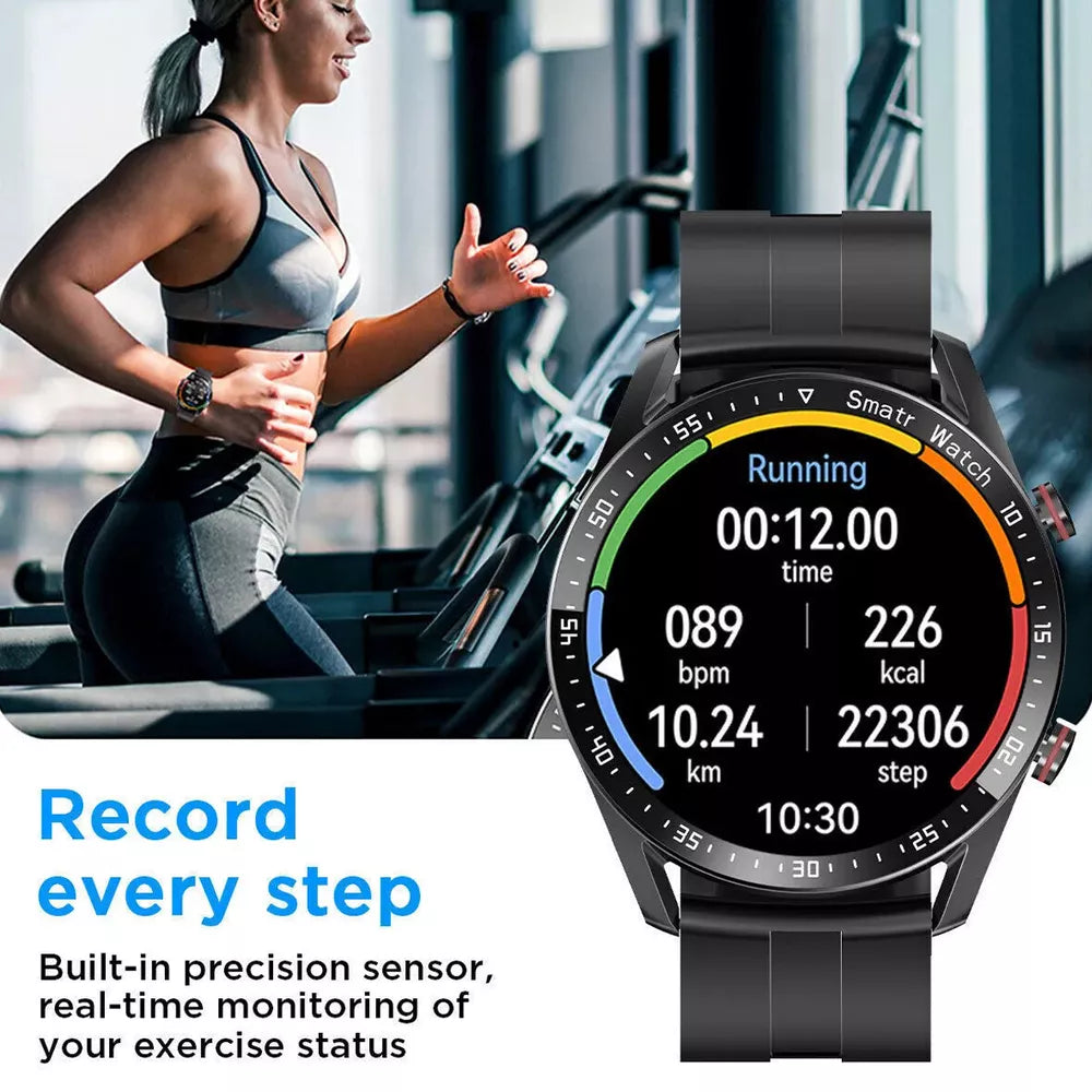 1,28-Zoll Smartwatch mit fortschrittlicher Gesundheitsüberwachung, NFC-Zahlungen und Bluetooth-Anrufen