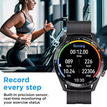 1,28-Zoll Smartwatch mit fortschrittlicher Gesundheitsüberwachung, NFC-Zahlungen und Bluetooth-Anrufen