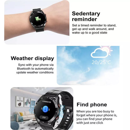 1,28-Zoll Smartwatch mit fortschrittlicher Gesundheitsüberwachung, NFC-Zahlungen und Bluetooth-Anrufen