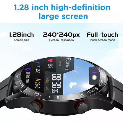 1,28-Zoll Smartwatch mit fortschrittlicher Gesundheitsüberwachung, NFC-Zahlungen und Bluetooth-Anrufen