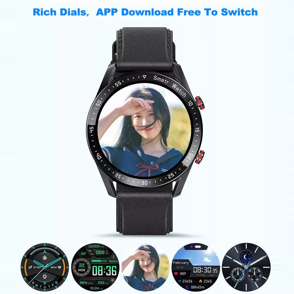 1,28-Zoll Smartwatch mit fortschrittlicher Gesundheitsüberwachung, NFC-Zahlungen und Bluetooth-Anrufen