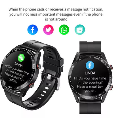 1,28-Zoll Smartwatch mit fortschrittlicher Gesundheitsüberwachung, NFC-Zahlungen und Bluetooth-Anrufen