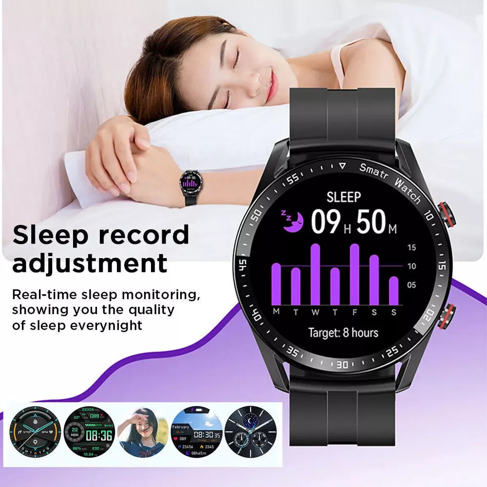 1,28-Zoll Smartwatch mit fortschrittlicher Gesundheitsüberwachung, NFC-Zahlungen und Bluetooth-Anrufen