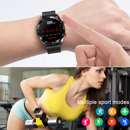 1,28-Zoll Smartwatch mit fortschrittlicher Gesundheitsüberwachung, NFC-Zahlungen und Bluetooth-Anrufen