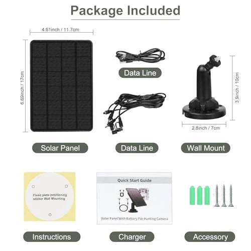Solar Panel Kit 12V/6V/9V mit 8000mAH wiederaufladbarer Lithium-Batterie, Outdoor-wasserfest für alle Wildkameras, Jagd- &amp; Trailkameras | BL8000
